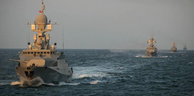 Russian military maneuvers in Caspian, amid the Armenian-Azerbaijani conflict