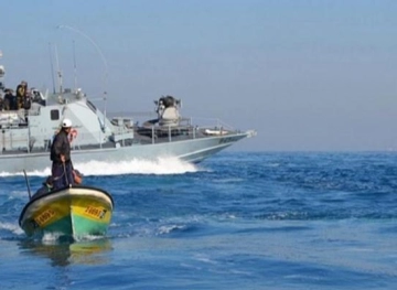 A fisherman was hit by a rubber bullet off the coast of the northern strip