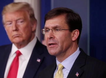 In his tweet, Trump sacks his defense minister, Mark Esper