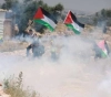 A citizen was injured by a gas bomb and others suffocated and a medic was arrested during the occupation suppression of the rally east of Ramallah