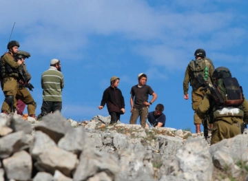 Settlers attack a house in the village of Tawana, south of Hebron