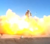 A SpaceX missile explodes during landing after a test flight