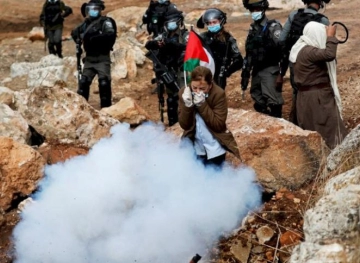 Injuries during the suppression of a march condemning the settlement in Beit Dajan
