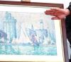 A painting returned to a French museum after it was stolen and smuggled into Ukraine