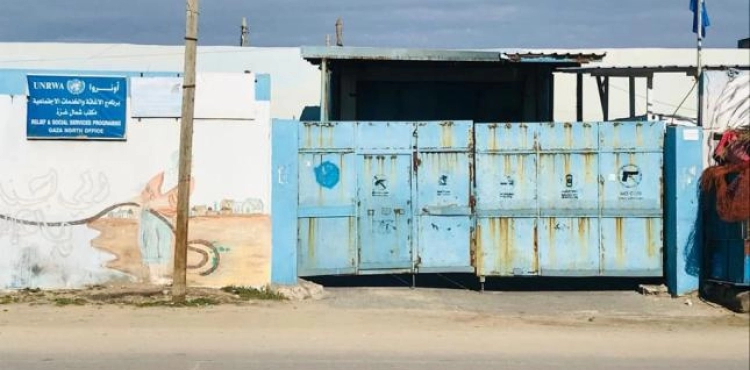 Closure of the headquarters for the distribution of UNRWA aid in Gaza