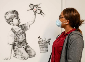 An exhibition in Brussels reopens with an exhibition of &quot;Banksy&quot; work