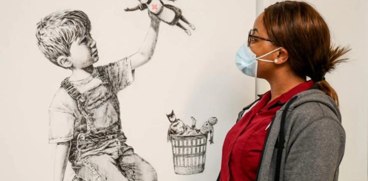 An exhibition in Brussels reopens with an exhibition of &quot;Banksy&quot; work