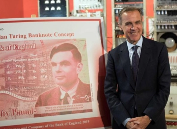 Mathematician Alan Turing photo on Â£ 50 note