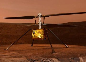 The &quot;Ingenuity&quot; helicopter is on the surface of Mars in preparation for flying through its skies