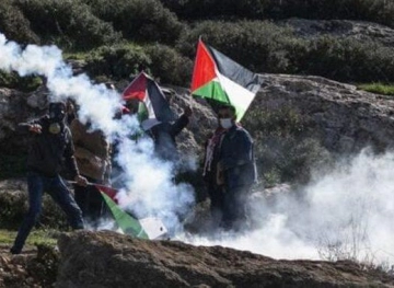 Nablus: The occupation suppressed two peaceful marches against the settlements in Beit Dajan and Beit Dajan