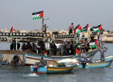 A march in Gaza to reject the siege