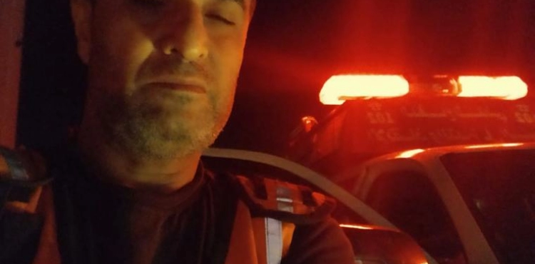 In one day. Officer Salehia. His daughter, the bride, bled. He bombed his house and continued his work in the Civil Defense.