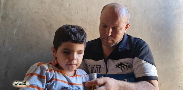 He lost his sight.. An Israeli missile shrapnel ends the hopes of the child Muhammad Shaaban to re-enroll in school.