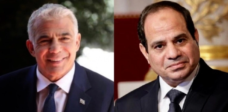 Sisi calls on Lapid to take immediate steps to improve the living situation in Gaza