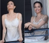 Angelina Jolie surprises her audience from her balcony in Paris