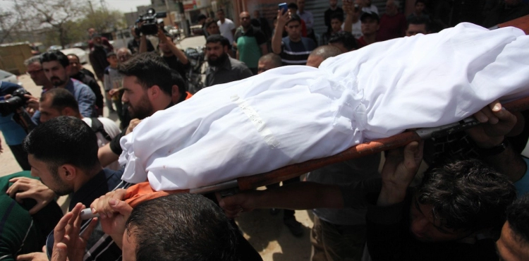 Funeral of the bodies of the martyrs of the Israeli aggression against Gaza