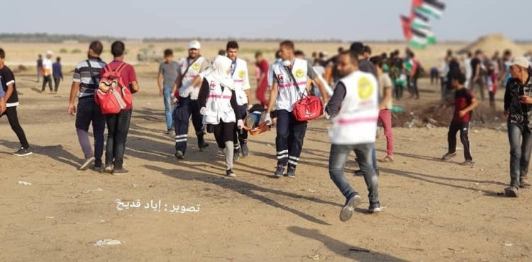 Photos: Injuries in the israeli attack on the return marches in eastern Gaza