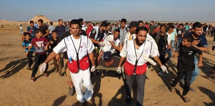 Photos: Injuries in the israeli attack on the return marches in eastern Gaza