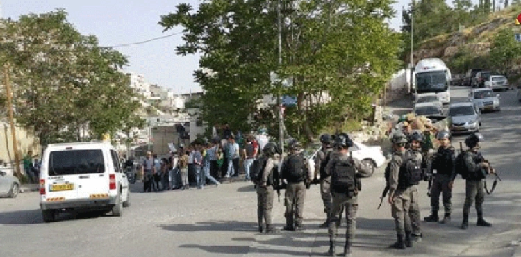 The occupation suppresses a sit-in in Silwan and arrests a young man