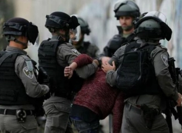 The arrest of a boy after being attacked in Silwan
