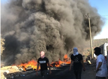 A provocative march by settlers from Zaâ€™tara Checkpoint towards â€œJabal Sabihâ€ in Beita