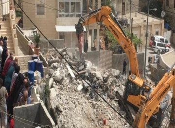 The occupation demolishes housing and facilities in Al-Samou, Hebron