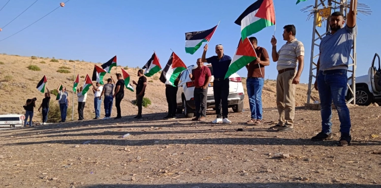 In response to a march by settlers: Hundreds of citizens participate in a march in the northern Jordan Valley