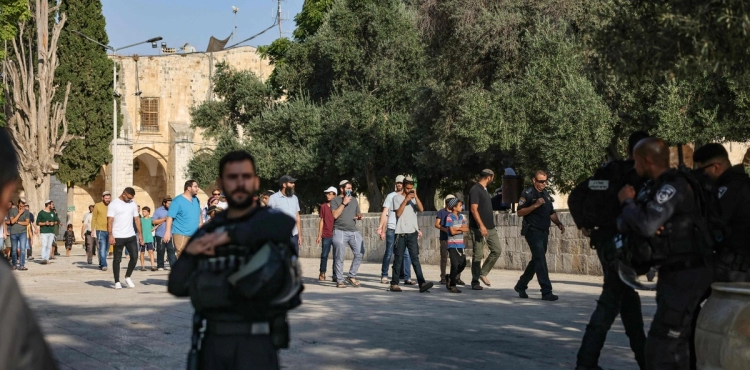 Dozens of settlers storm Al-Aqsa