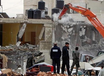 The occupation demolishes a house in Taybeh, south-west Jenin