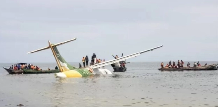 Plane wreckage recovered from Lake Victoria in Tanzania