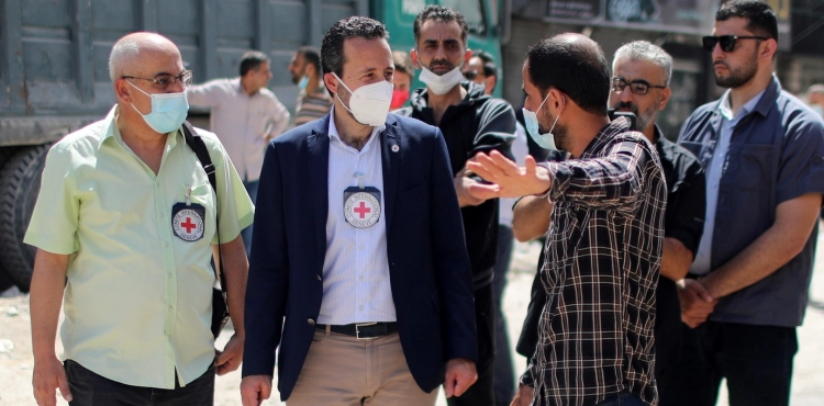 The Red Cross assesses the losses of the aggression and its director visits Gaza