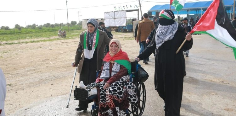Injuries by the Israeli occupation forces in the return marches east of Gaza