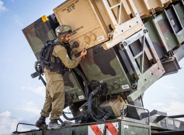 The deployment of iron dome batteries throughout Israel